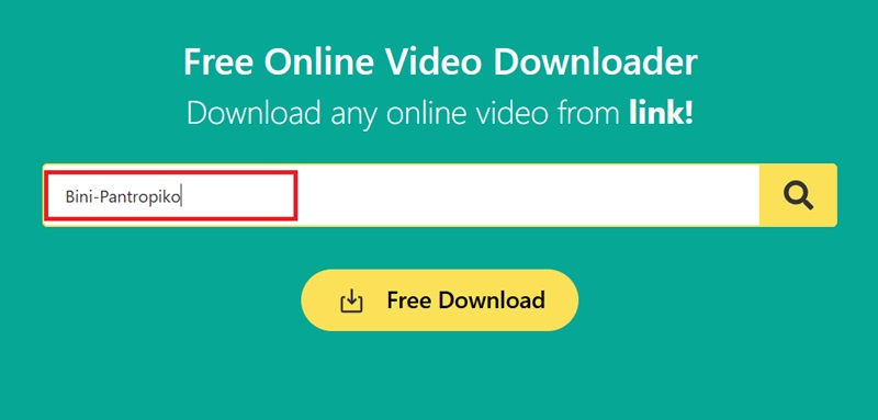 enter keywords or video name