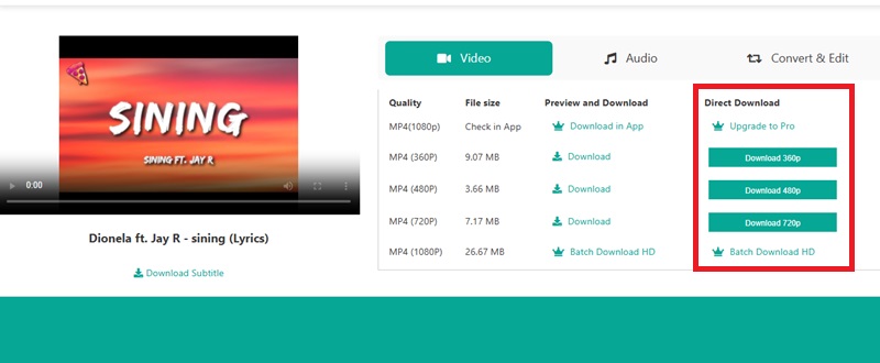 direct download